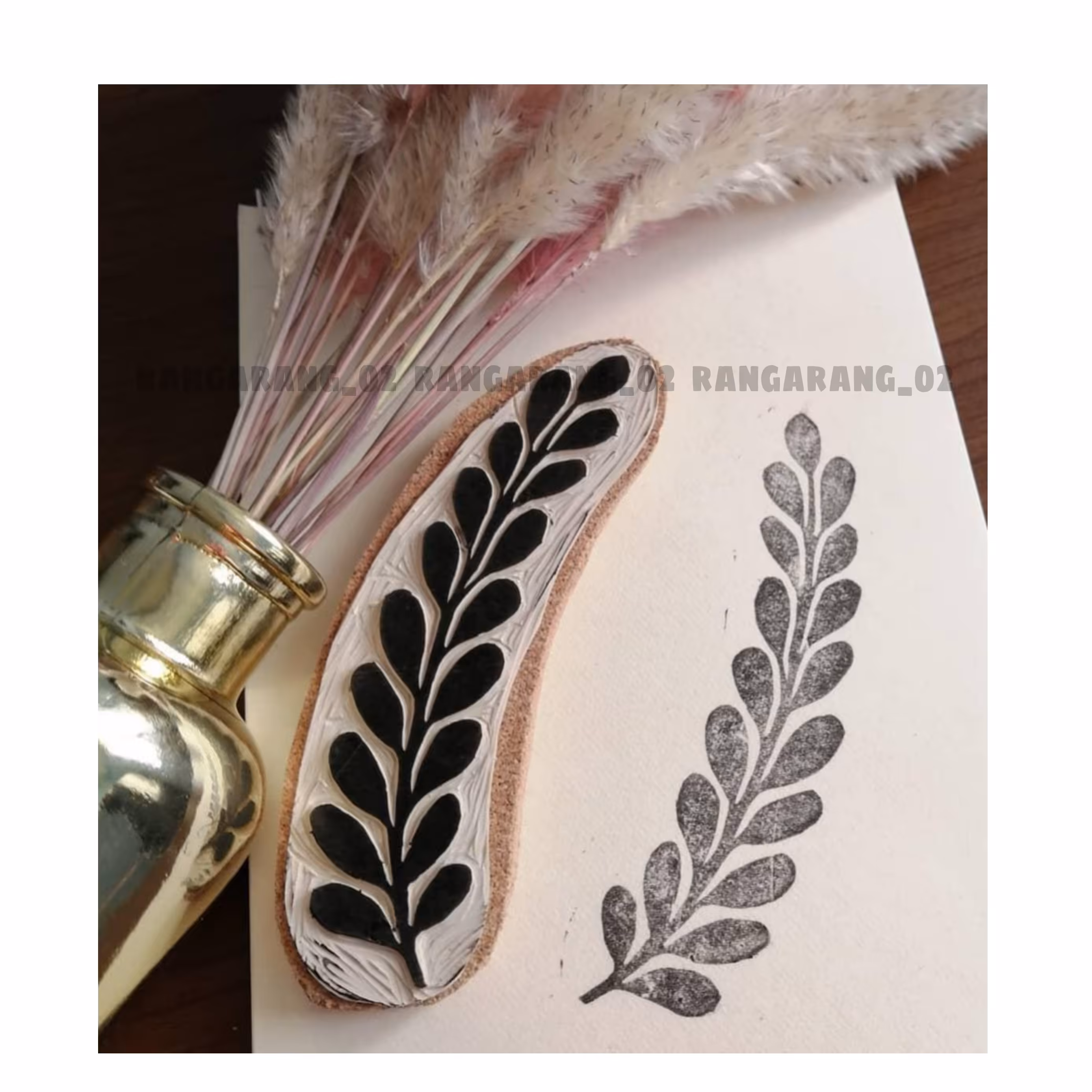 مهر لینو طرح برگ بزرگ