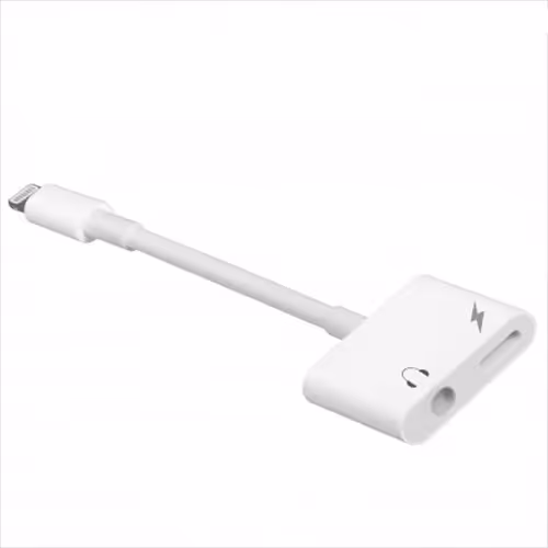 مبدل لایتنینگ اتصال همزمان جک 3/5میلیمتر و شارژر