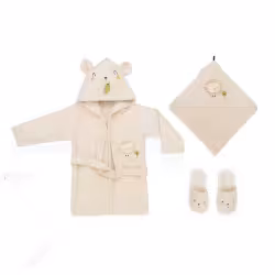 سرویس حوله جعبه ای 5 تکه نوزاد طرح شیر