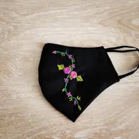 ماسک گلدوزی مشکی12