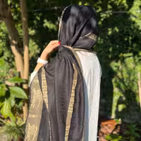 شال مشکی طلایی هرمس