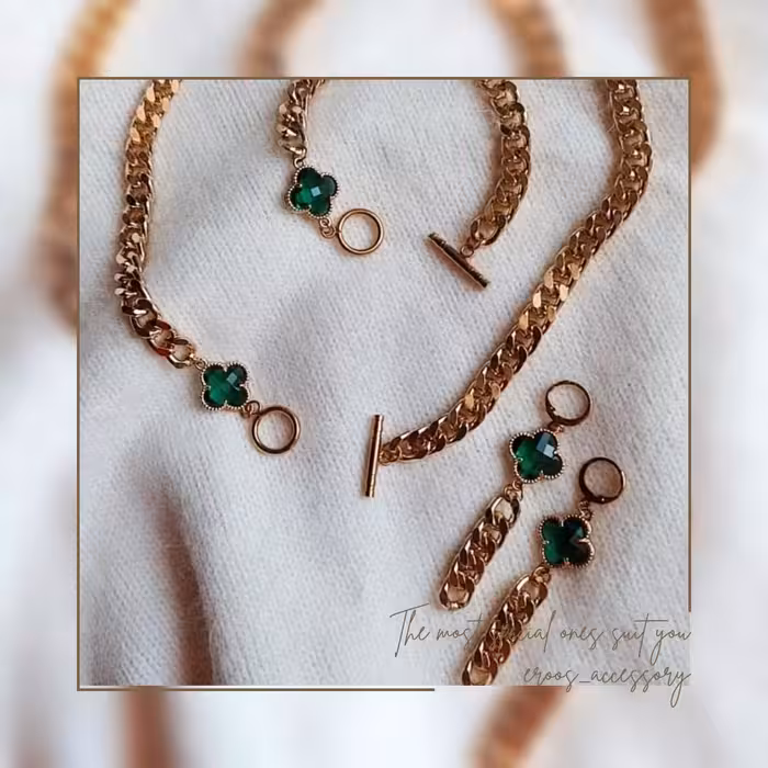 ست کارتیر قفل T با پلاک کریستالی، کد297