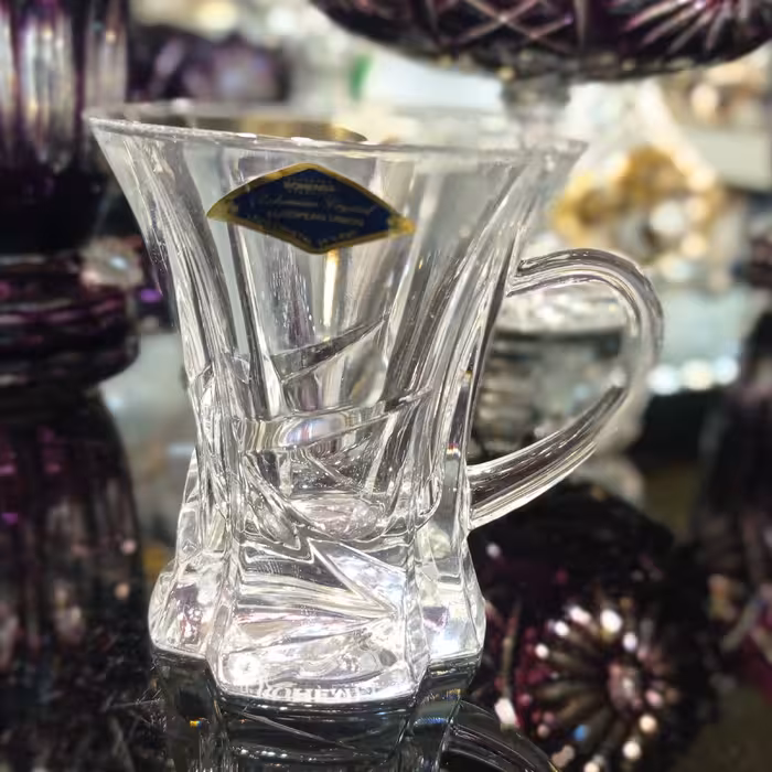 فنجان کریستال اصل چک برند بوهمیا مدل 