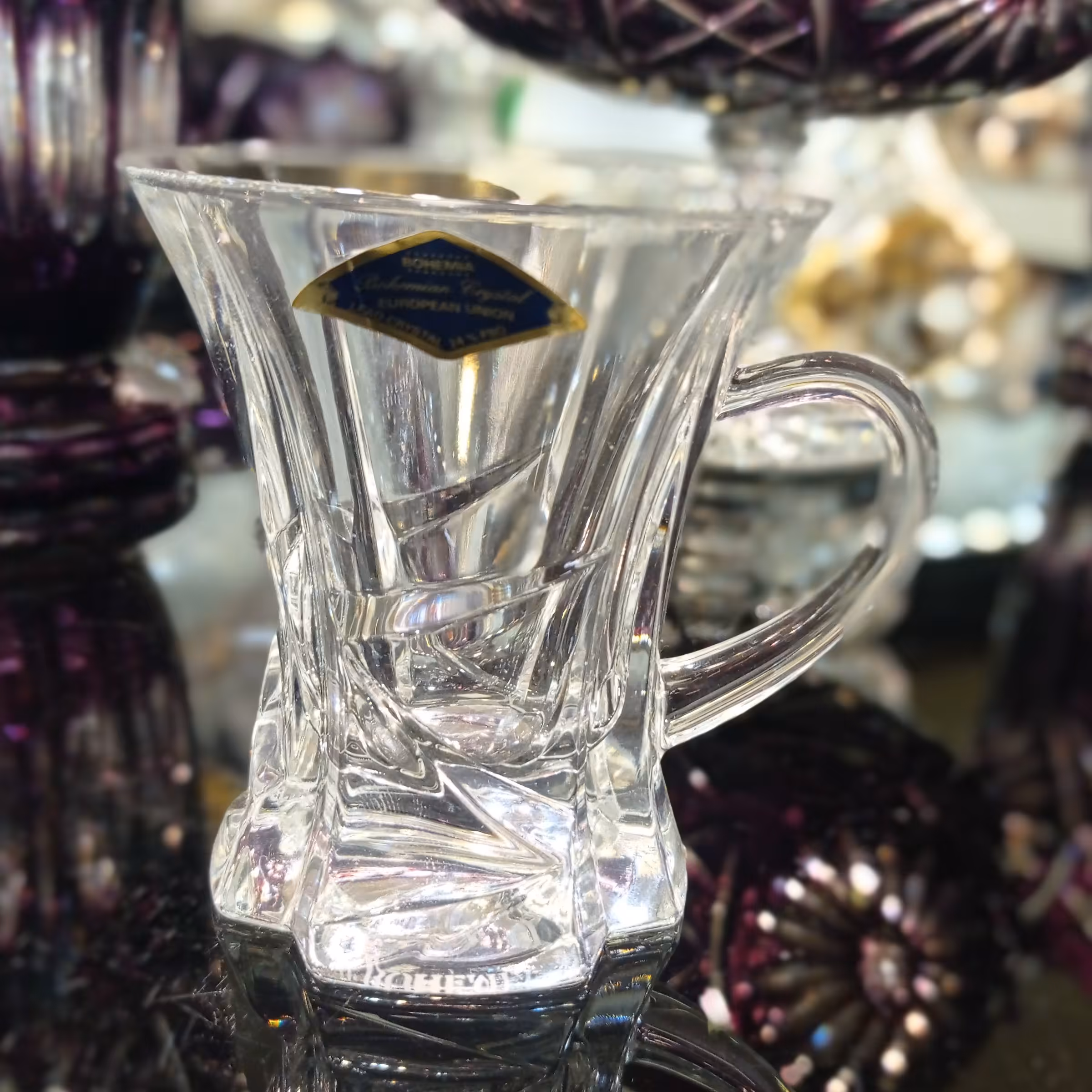 فنجان کریستال اصل چک برند بوهمیا مدل 