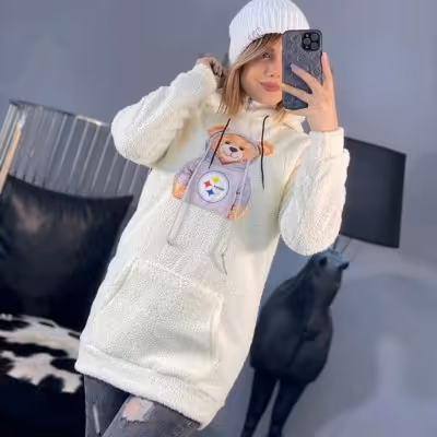 هودی دخترانه بسیارزیبا وجذاب کیفیت حوله ای