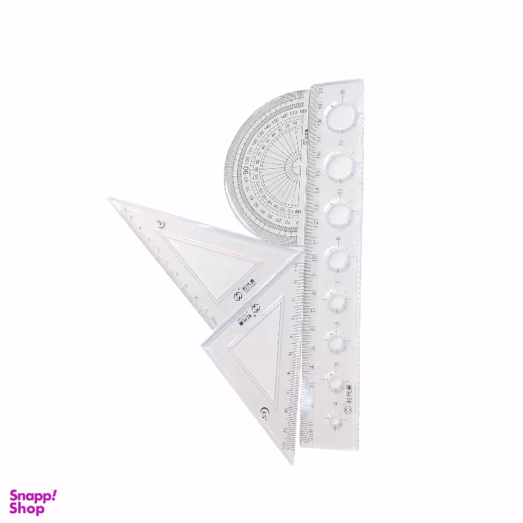 ست خط کش فانتزی کد SKHGNF1 مجمموعه ۴ عددی