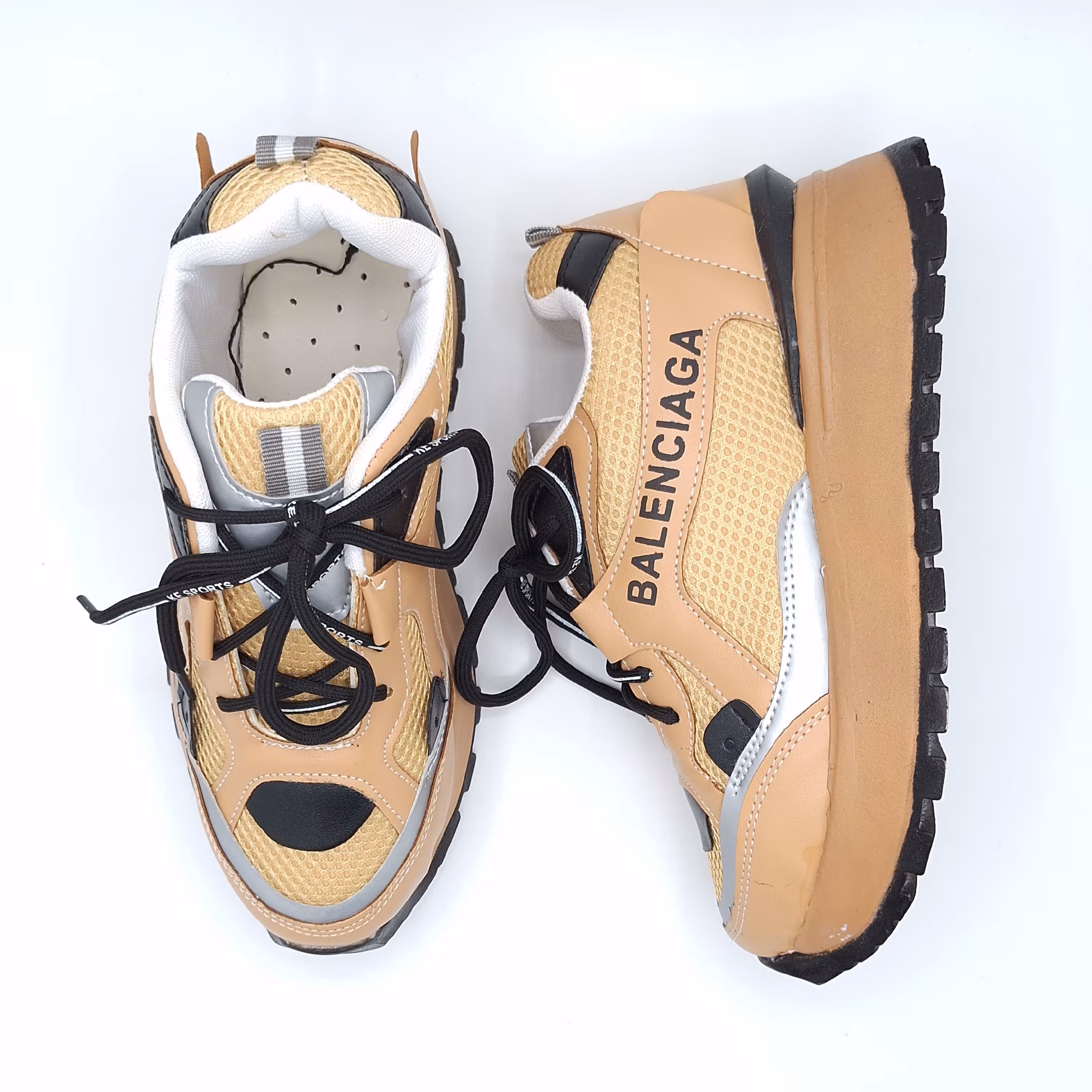کفش اسپرت زنانه بالنسیاگا لژدار  مدل جدید  Balenciaga زیره پیو puرنگ قهوه ای بنددار سبک کفش مشهد ارسال رایگان331518