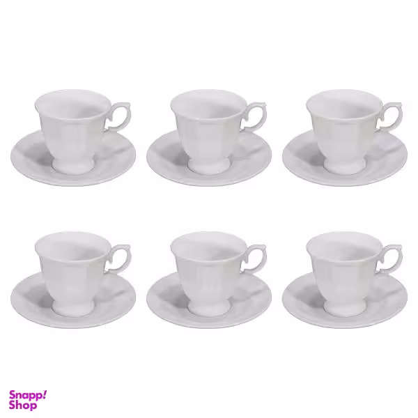 سرویس چای خوری 12 پارچه چینی زرین ایران مدل نیوکلاسیک