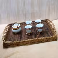سبد سینی مستطیل 25*35 تینا_رنگ چوب مروار_کف نانو ضد اب و ضد لک _تضمینی