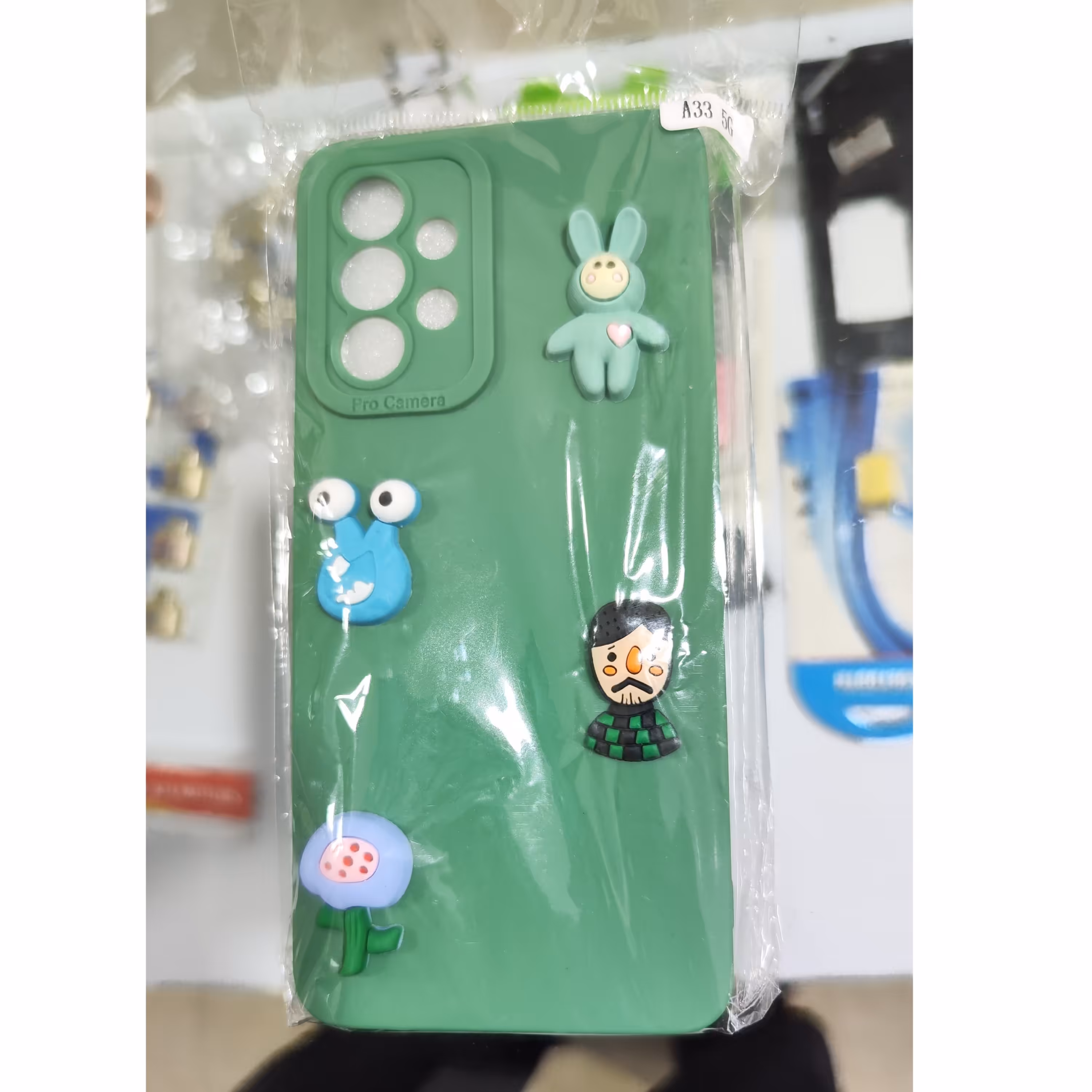 قاب عروسکی آویز دار  سامسونگ Samsung A33 5G سبز