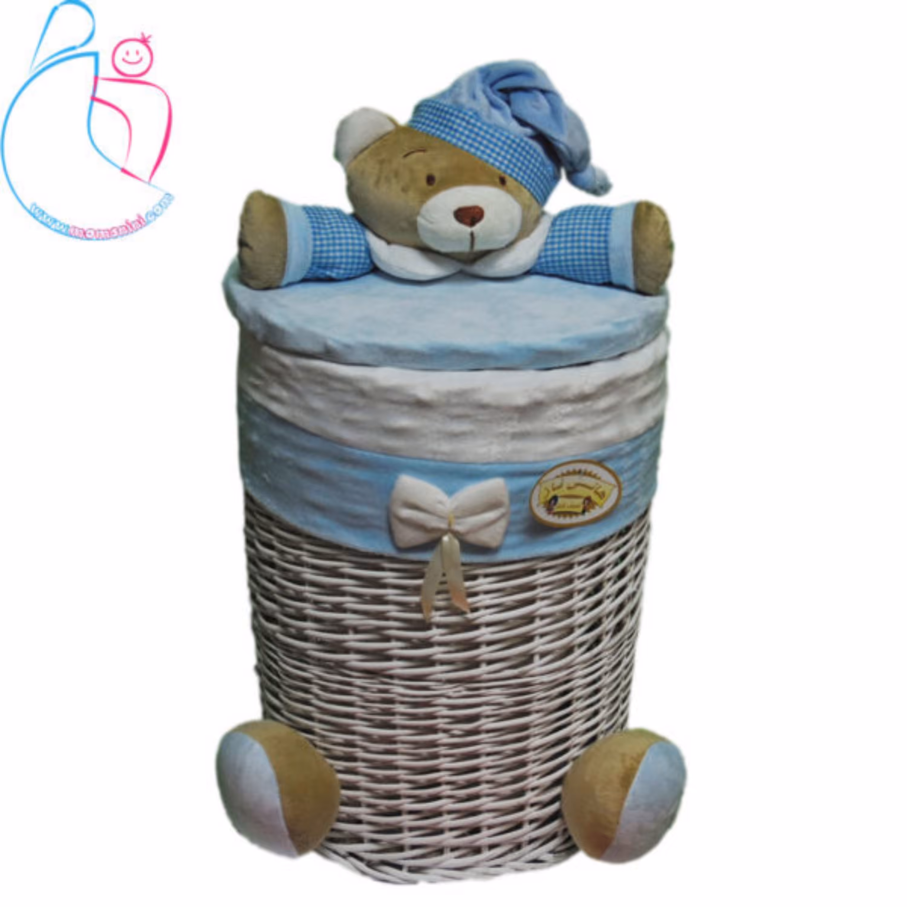 سبد لباس و اسباب بازی هانی ناز مدل خرس آبی