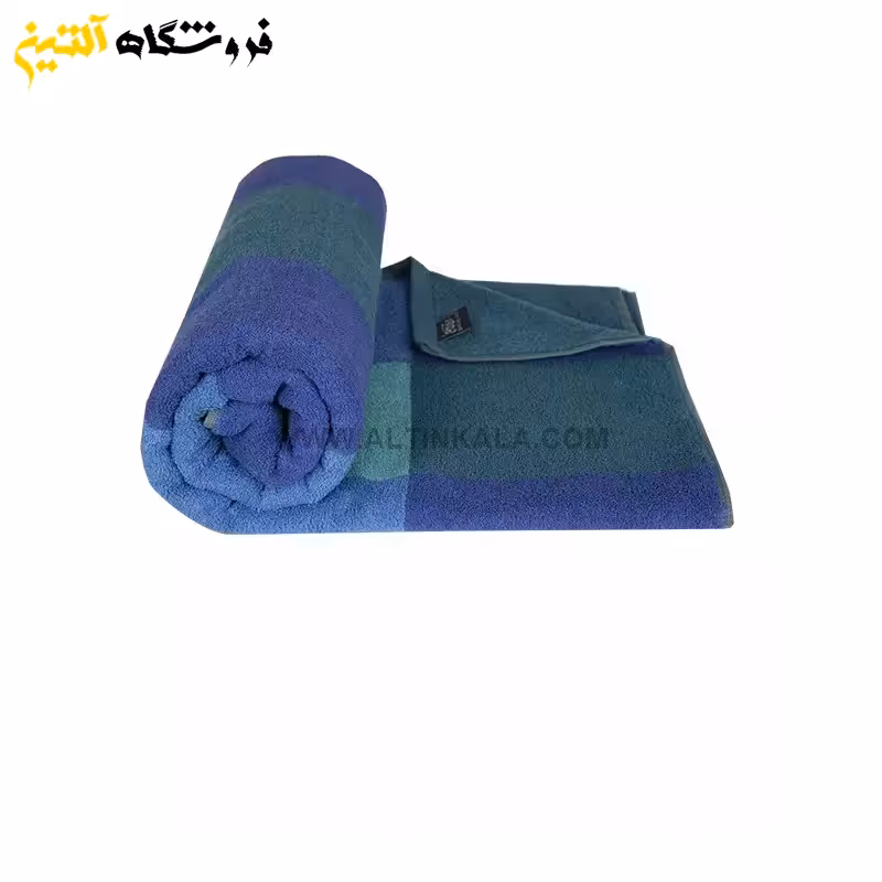 حوله دستی برق لامع مدل بنین آبی 40×80