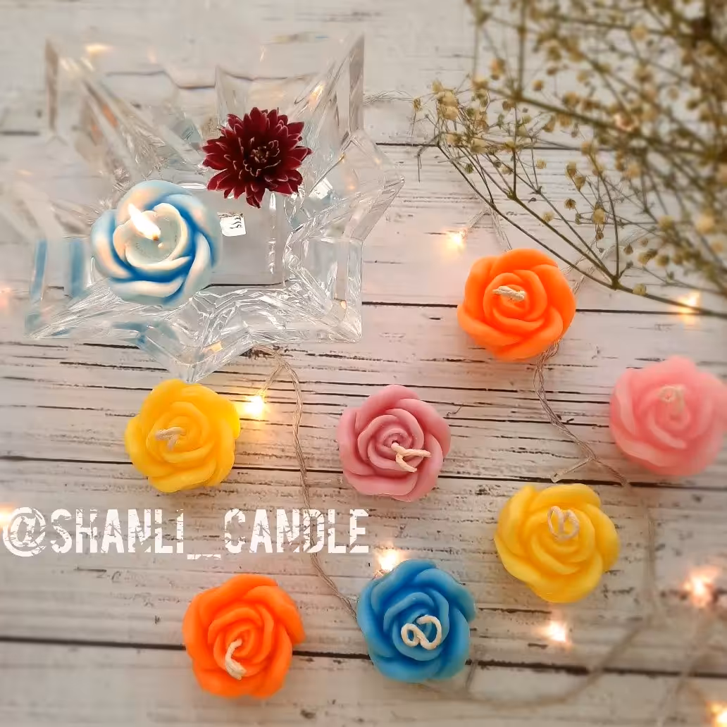 شمع گل رز