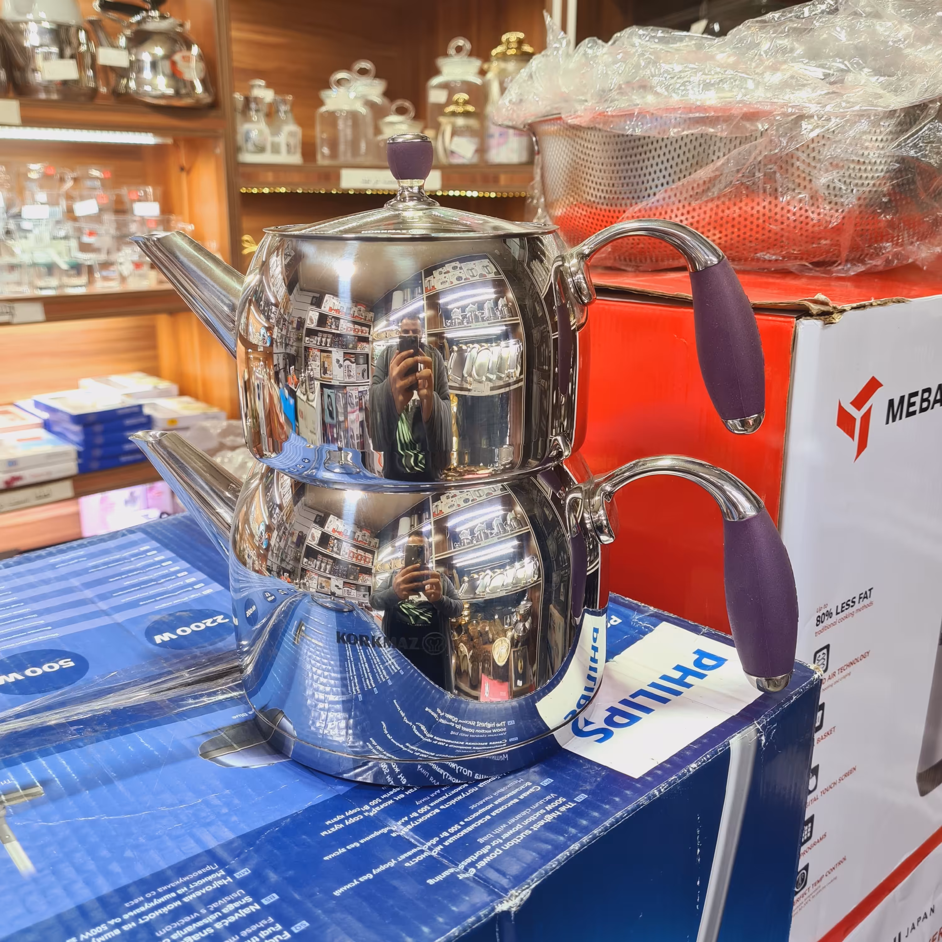 کتری و قوری استیل کرکماز اصل ترکیه حک شده کتری و قوری استیل ترکیه ای کتری کرکماز اصل ترکیه کتری و قوری