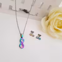 نیمست کد8235طرح طلا. استاینلس استیل. آبکاری طلا. رنگ ثابت. ضدحساسیت