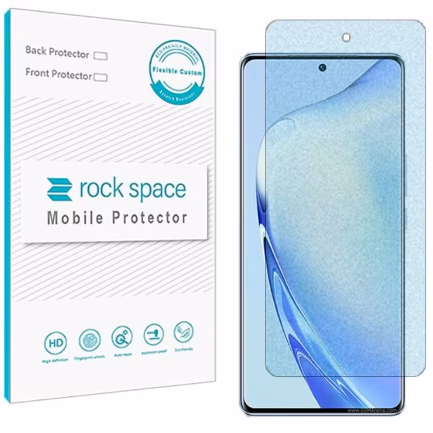  گلس نانو مات بلوکات (ضد اشعه آبی) و ضد ضربه گوشی ویوو V27 برند راک اسپیس   