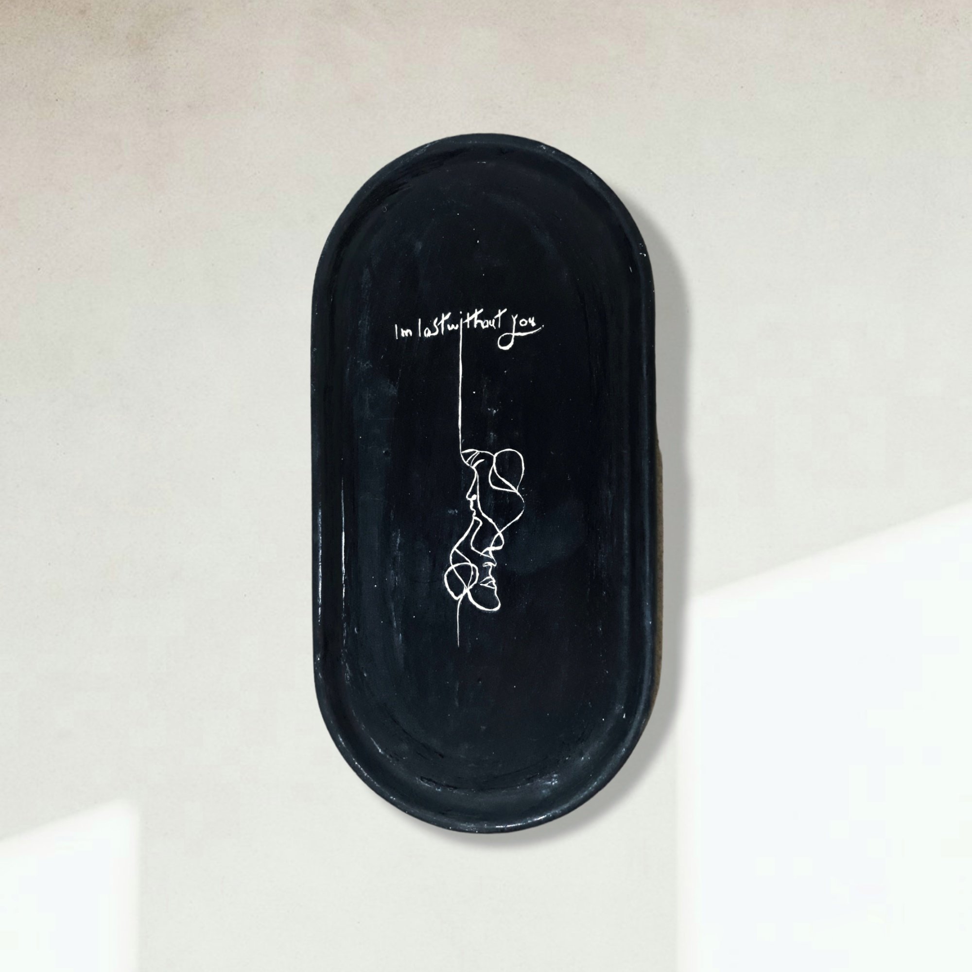 سینی بیضی طرح دار