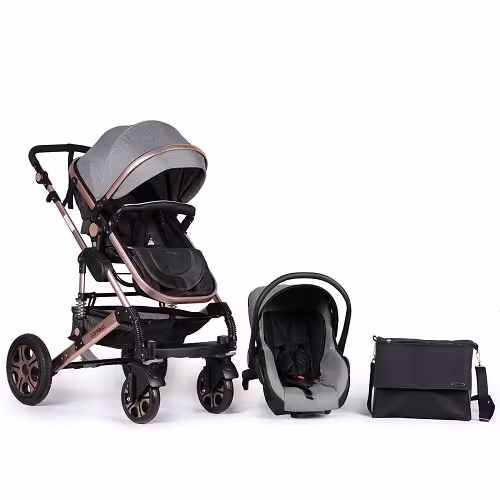 ست کالسکه espring اسپرینگ مدل 9688 رنگ gold-gray | فروشگاه اینترنتی بدو نی نی