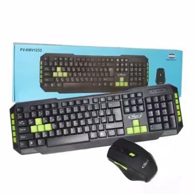 کیبورد ماوس بی سیم گیمینگ ونوس 1233