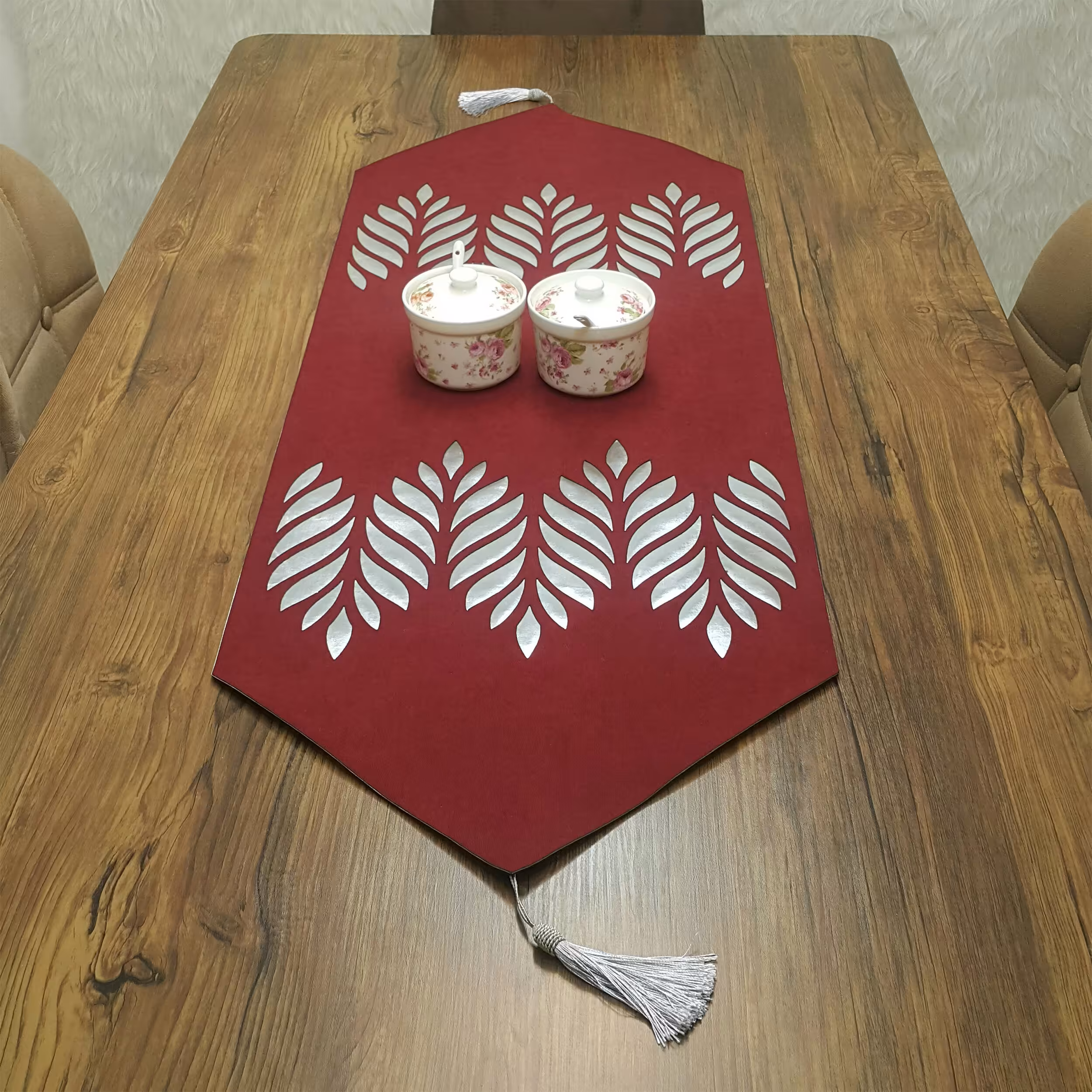 رانر رومیزی مخمل 40 در 90 مناسب میز غذاخوری 4 نفره و جلومبلی مدل merli07