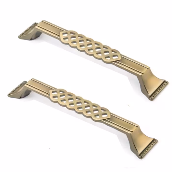 دستگیره کابینت مدل حصیری زیتونی درجه 1 سایز 128 بسته 2 عددی