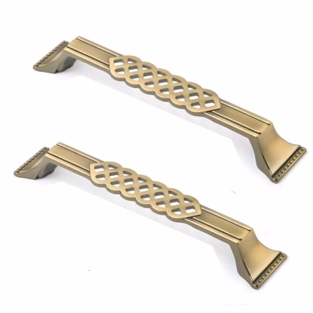 دستگیره کابینت مدل حصیری زیتونی درجه 1 سایز 128 بسته 2 عددی