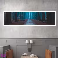 تابلو بکلیت طرح طبیعت جنگل پاییزی مدل کشیده W-7577