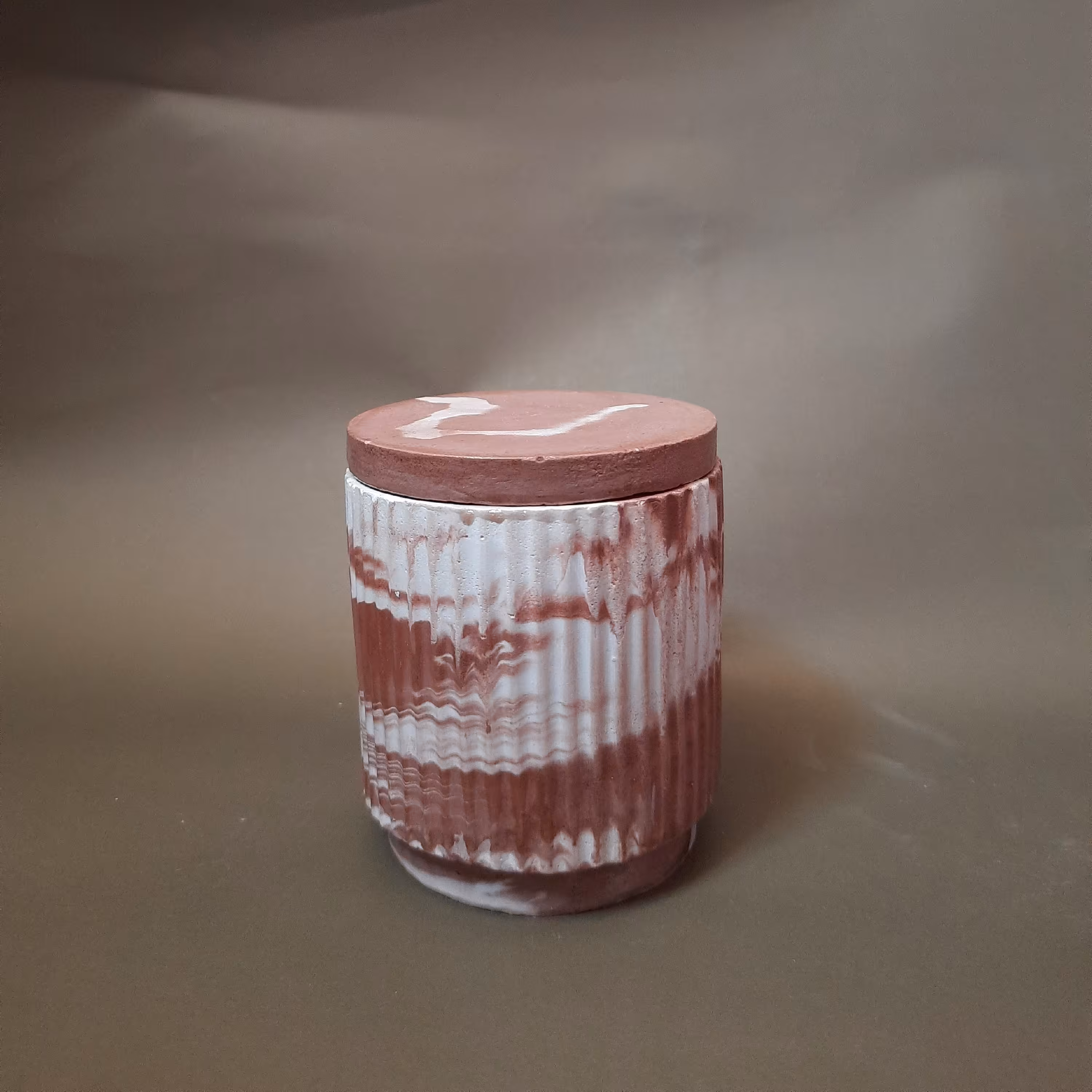 جا ادویه بتنی رنگ سفید قهوه ای تکی سایز  کوچک