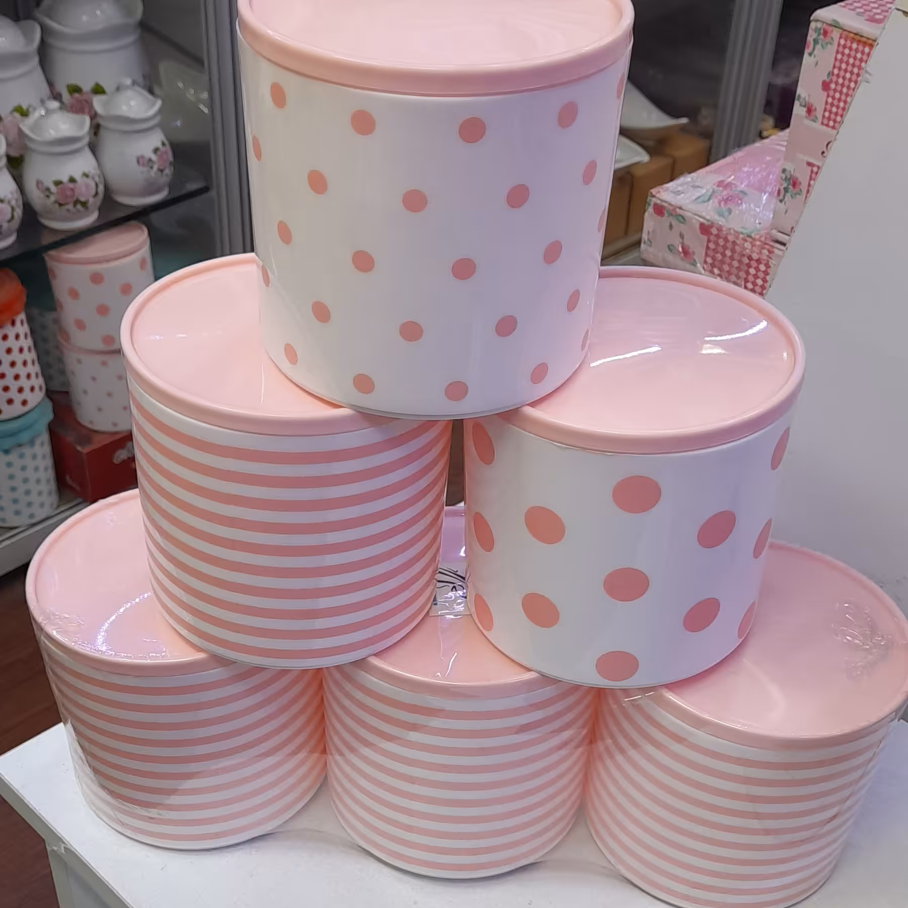 جا حبوبات پلاستیکی طرح دار رنگ ثابت 3تایی ساخت ایران در 3 طرح