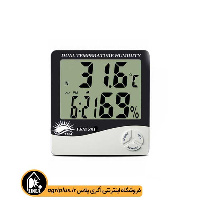 دستگاه دما و رطوبت سنج ماکزیمم و مینیمم TEM-881