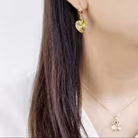 نیمست سوارسکی قلب سفید با زنجیر استیل 45سانتی کد 11903