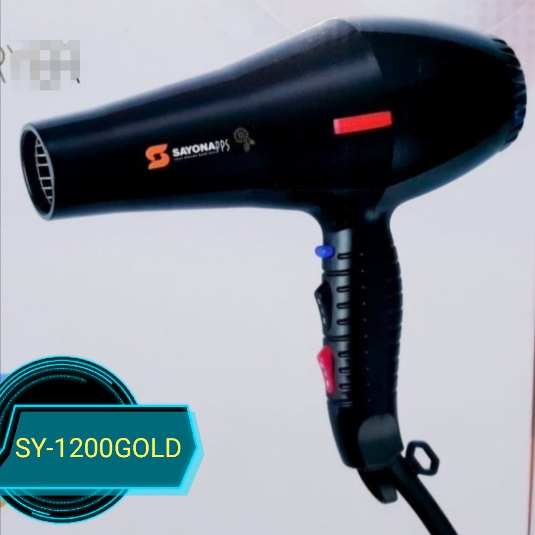 سشوار سایونا مدل SY-1200 GILD (آکبند-فاقد کارتن - دارای خط و خش جزیی)
