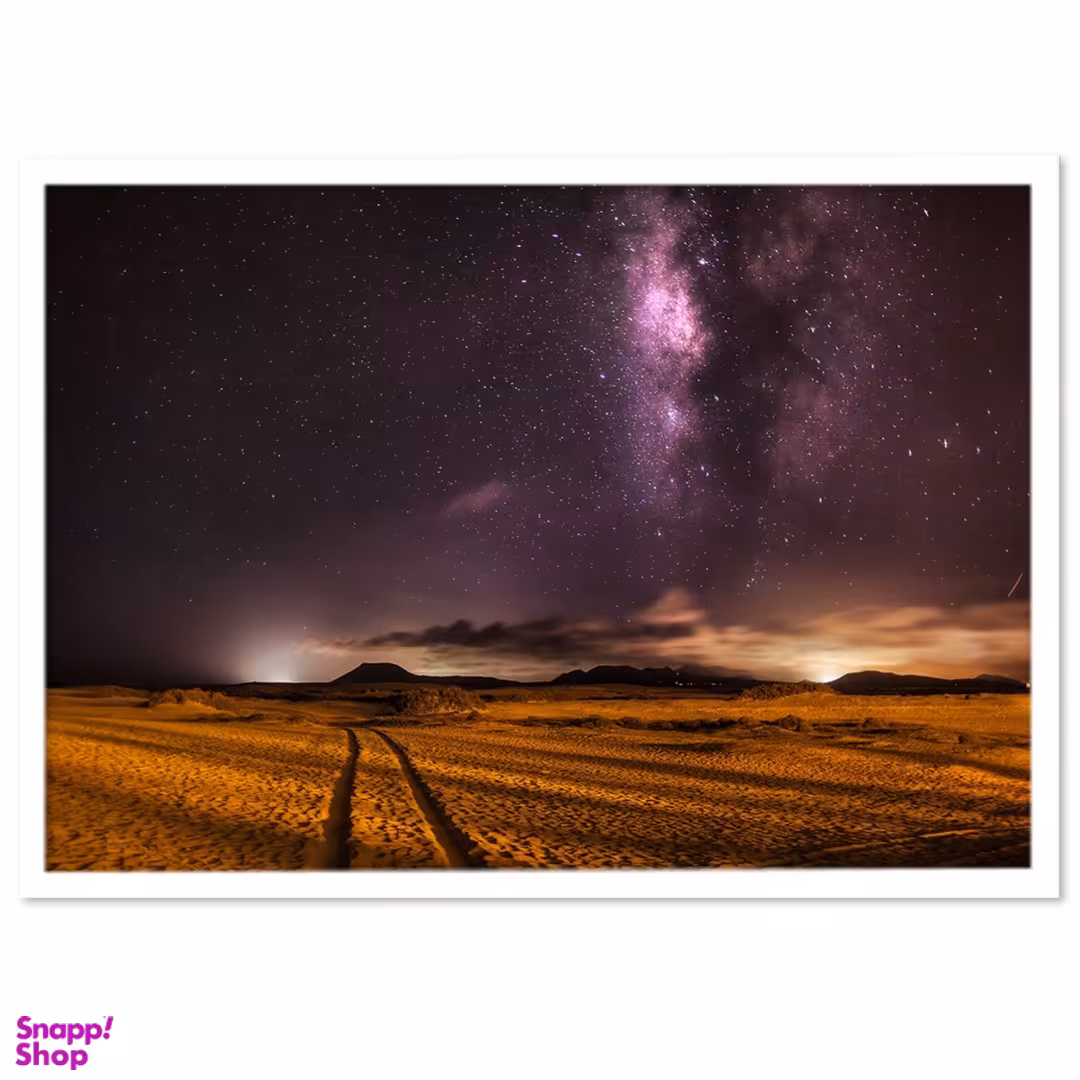 تابلو نوری بکلیت طرح عکاسی شب های کویر و کهکشان راه شیری مدل W-S1726