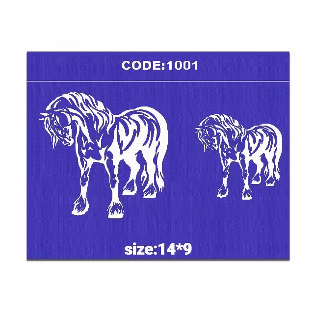 شابلون سیلک کد 1001 طرح اسب استنسیل منعطف
