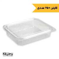 ظرف یکبار مصرف دلی رویال 1000 میلی لیتری شفاف همراه درب پارس خوزستان (کارتن 250 عددی)