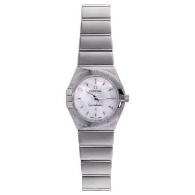 ساعت امگا کانسلکشن سیلور صفحه صدف زنانه