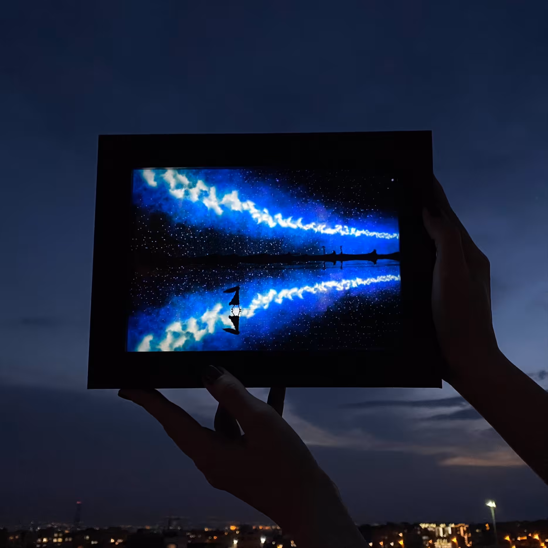 تابلو نوری (بکلیت) پرنسس طرح دختر در شب