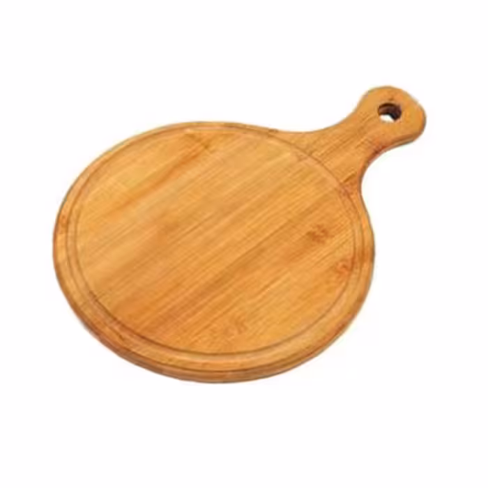 تخته گوشت بامبو گرد - تخته گوشت گرد دسته دار