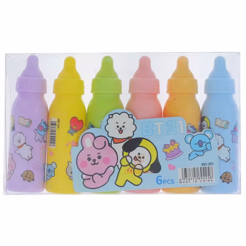 ماژیک علامت گذار 6 رنگ طرح شیشه شیر(گوسفند) 201