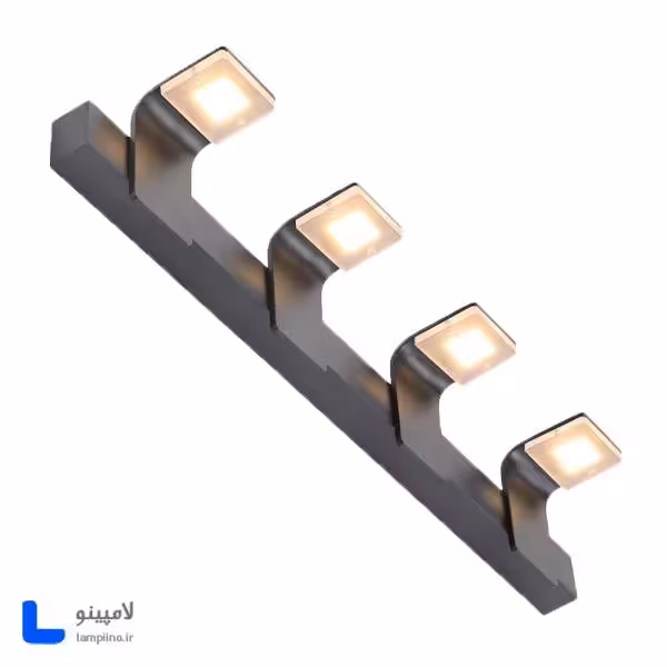 چراغ دیواری بالا آینه و بالا تابلو روشا مشکی 60 cm مدل A1501-4