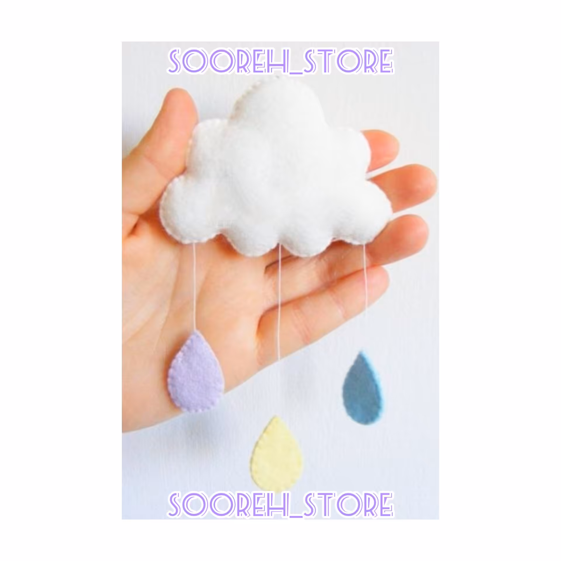 گیفت باران( گیفت حروف الفبا، گیفت ابر، گیفت تولد، گیفت نمدی، گیفت الفبا، گیفت، ابر نمدی) 