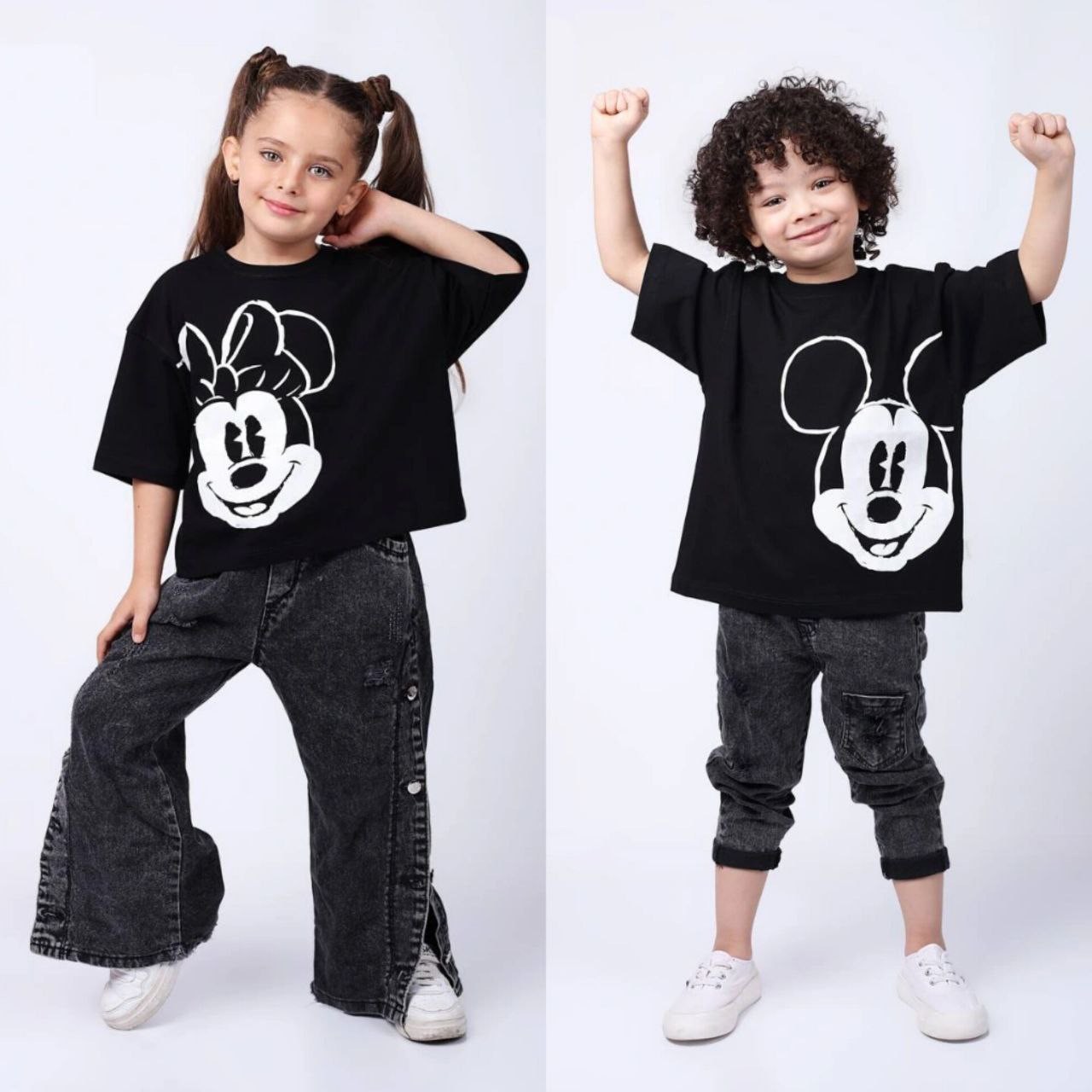 تیشرت و کراپ میکی و مینی خواهربرادری (40تا55)