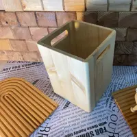 سطل نظم دهنده چوبی سطل پذیرایی چوبی سایز 19در19 به ارتفاع 26