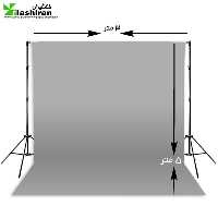 پرده (فون) مخمل 5 × 3 متر طوسی
