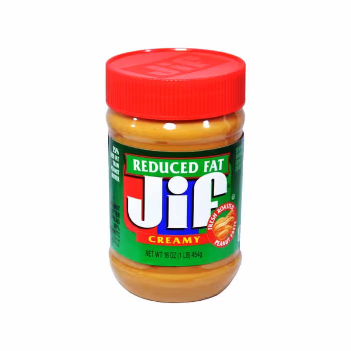 کره بادام زمینی جیف Jif مدل کم چرب کرمی وزن 454 گرم