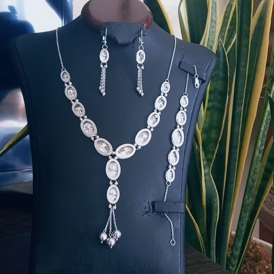 سرویس نقره آبکاری شده با طلای سفید (رودیوم)