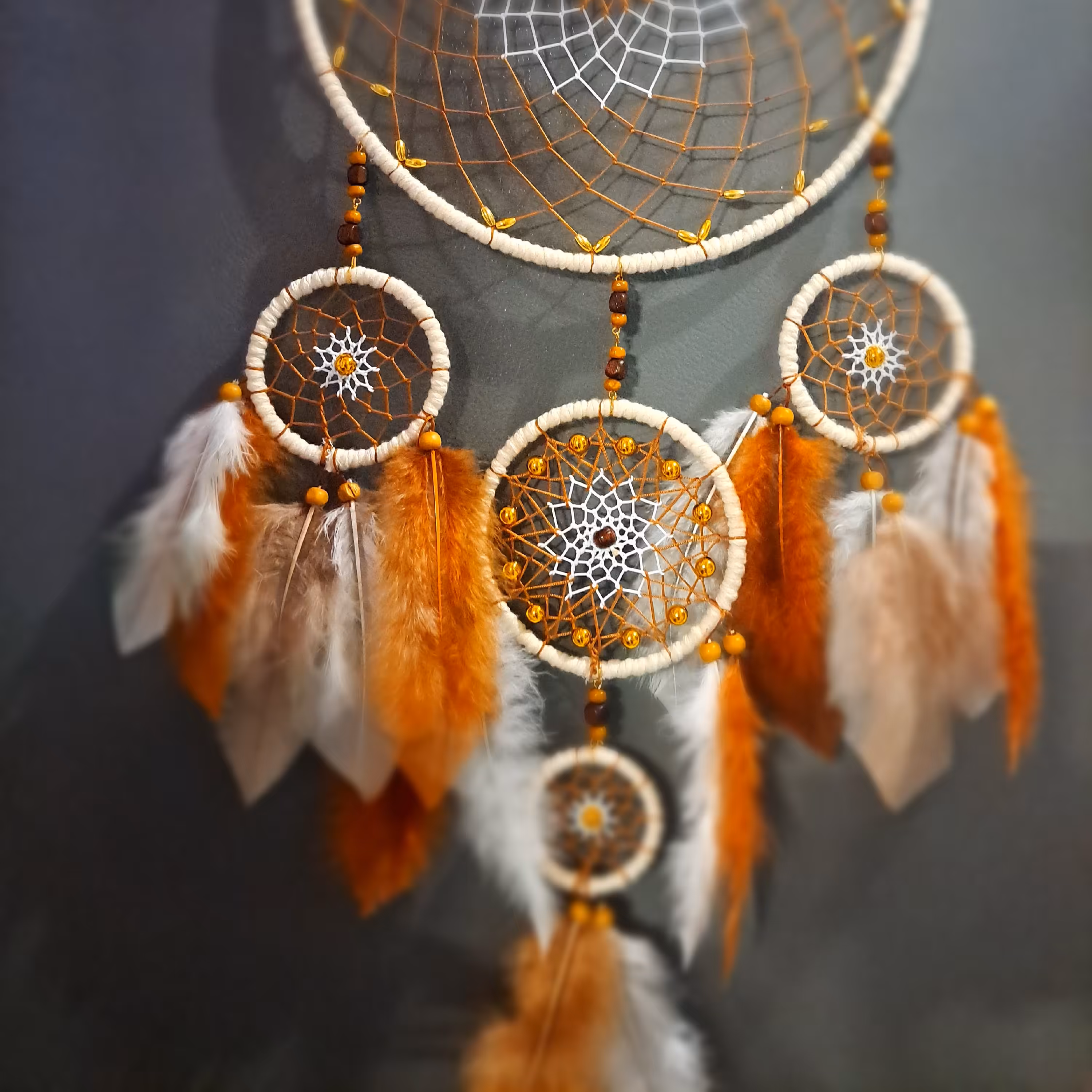 اویزمنزل مدل دریم کچر با رنگ پاییزی ارسال رایگان سایز حلقه اصلی 25 سانت ارتفاع 67 سانت