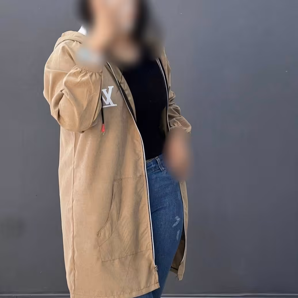 مانتو بارونی کلاه ببعی رنگبندی