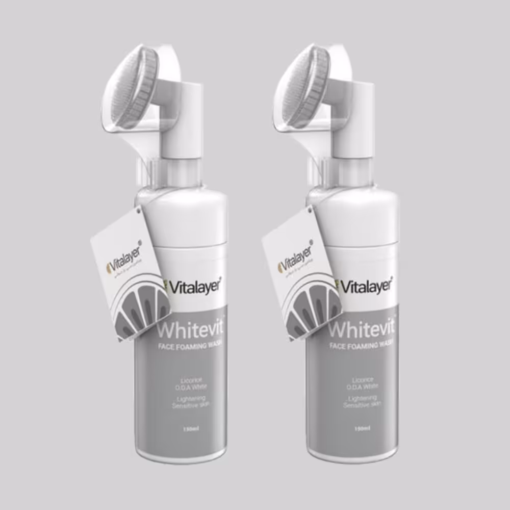 دو عدد فوم شستشوی ویتالیر مدل وایت ویت (whitevit)حجم 150 میلی لیتر