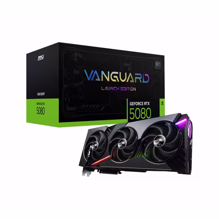کارت گرافیک MSI RTX 5080 16G Vanguard SOC Launch Edition